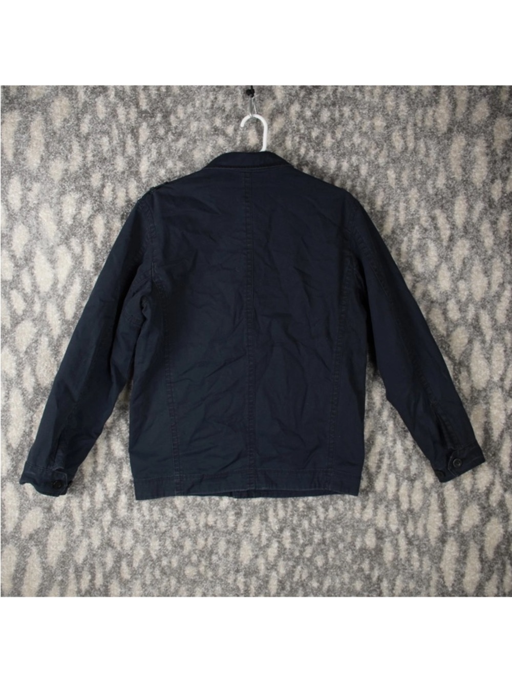 Quiksilver Cotton Utility Shacket Kids Large 16-18 Blue Jacket Washed Button - Picture 2 of 13